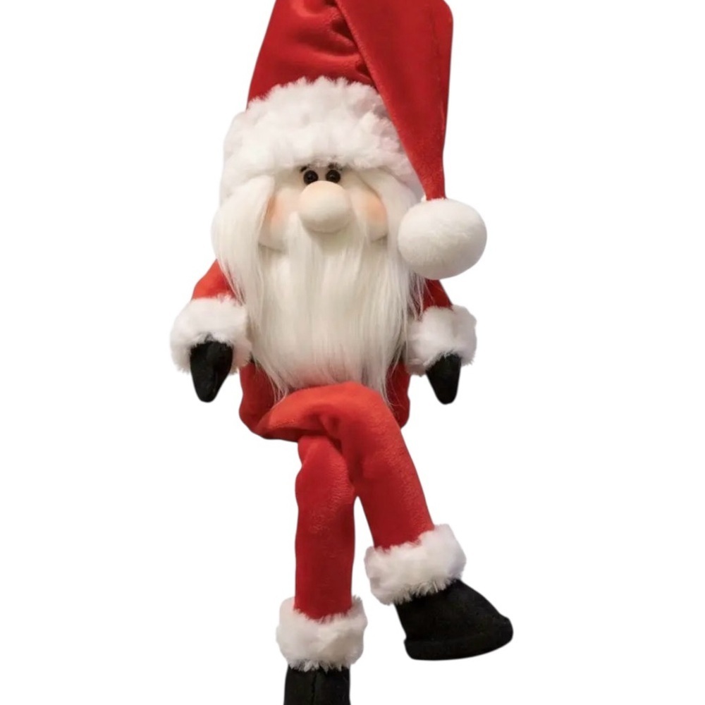 Whimsical Christmas Santa Gnome – Poseable Arms & Dangling Legs, Holiday Accent
